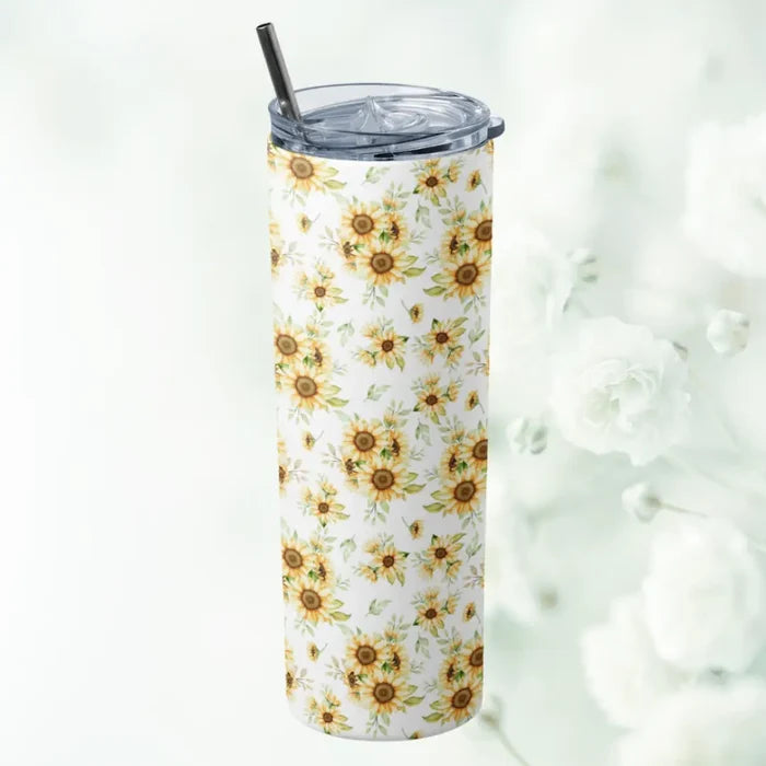 Golden Sunflower Skinny Tumbler (591 ml / 20 oz)