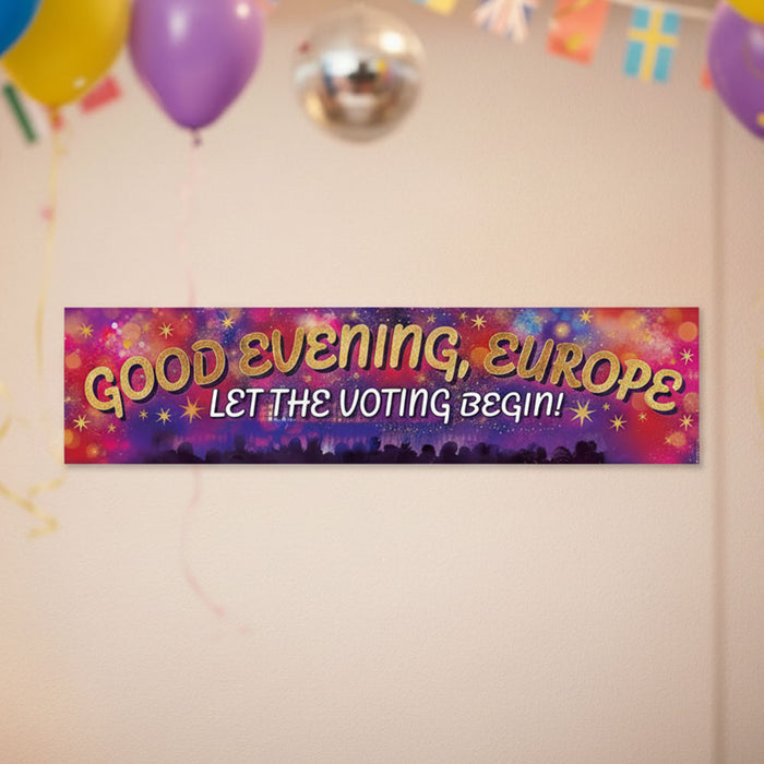 Good Evening Europe Song Contest Banner - 120cm x 30cm