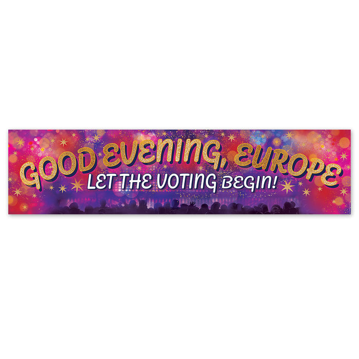 Good Evening Europe Song Contest Banner - 120cm x 30cm