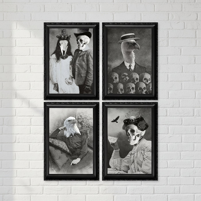 Gothic Prints Gallery Style White Brick Wall