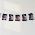 Gothic Girl Spiderweb Bunting on White Wall