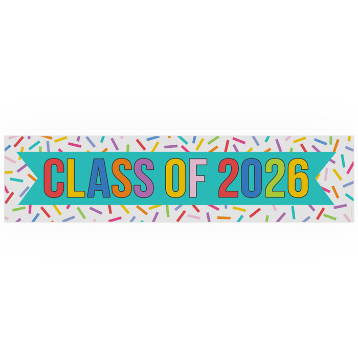 Graduation Celebration Class of 2026 Banner - 120cm x 30cm