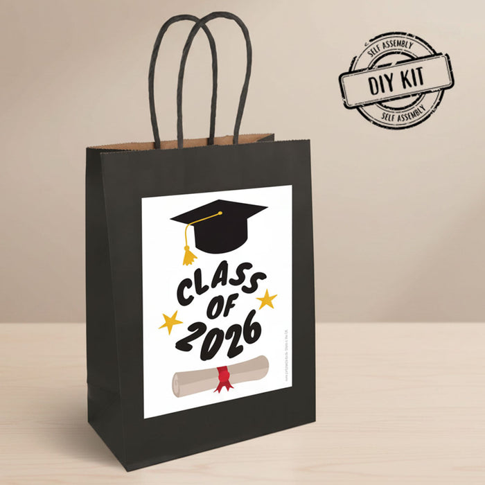 Graduation Class of 2026 Paper Party Bags - Pack of 12
