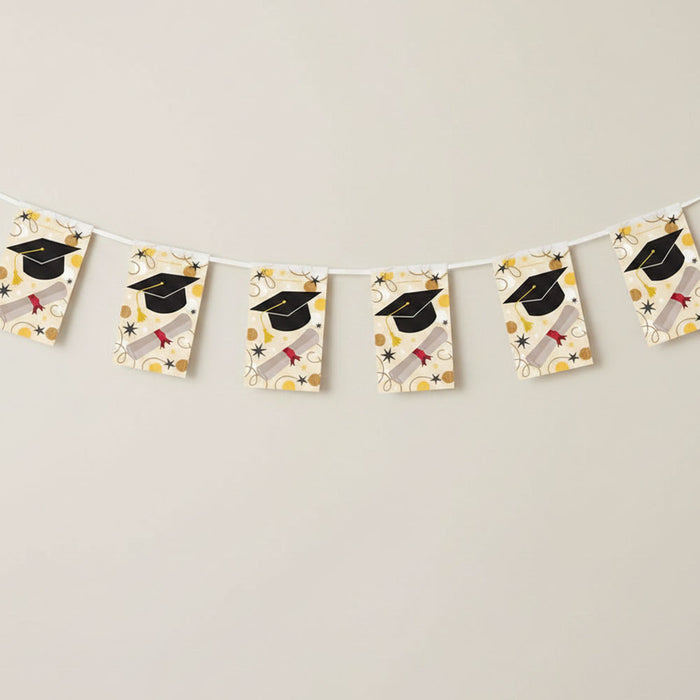 Graduation Star and Swirls Paper Bunting Decoration - 2.4m