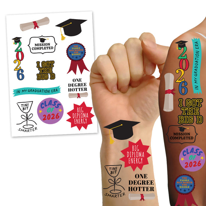 Graduation Tattoos - Sheet of 11