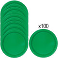 Green Paper Plates