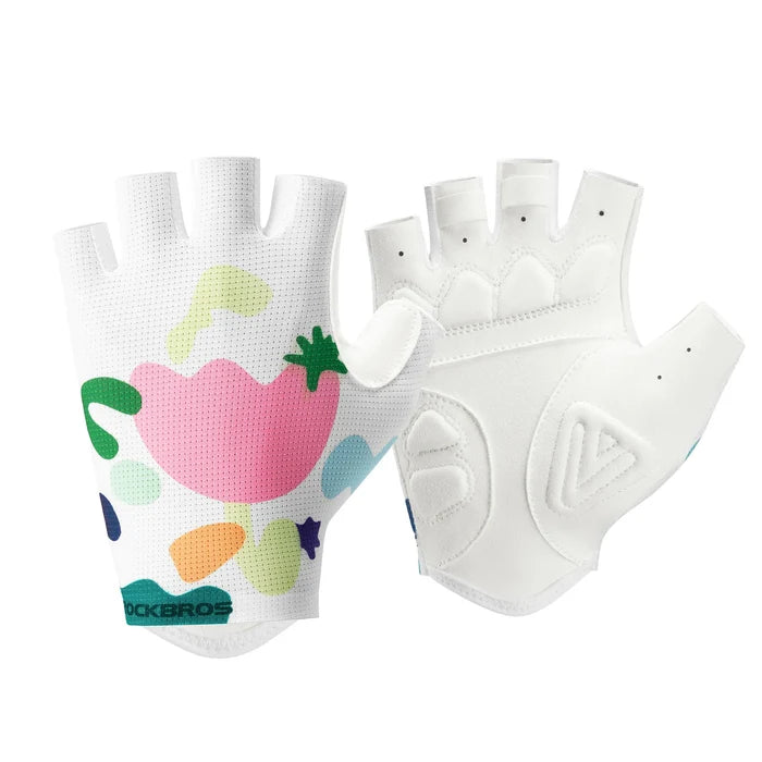 ROCKBROS half finger cycling gloves colourful breathable
#Pattern_Flower