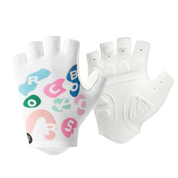 ROCKBROS half finger cycling gloves colourful breathable
#Pattern_Letter