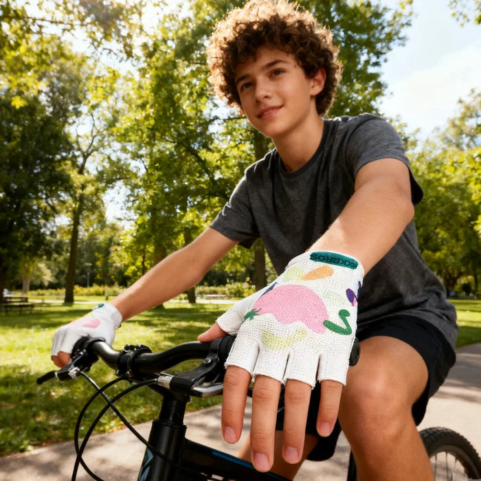 ROCKBROS half finger cycling gloves colourful breathable