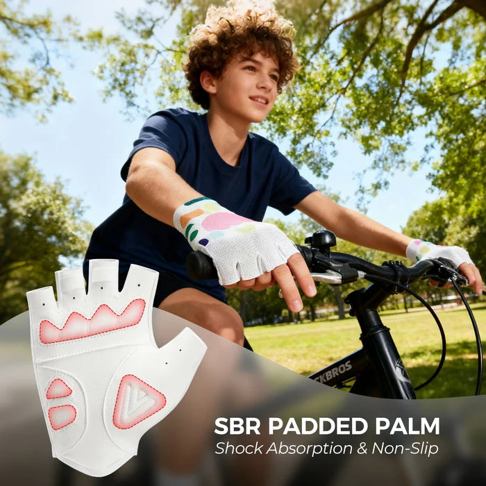 ROCKBROS half finger cycling gloves colourful breathable