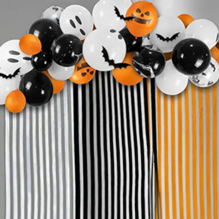 Halloween Balloon Arch Kit With Streamers and Bat Decorations