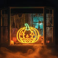 Halloween Pumpkin Neon Light On Stand - 26cm