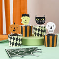 Halloween Themed Food Cups & Cake Pick Set - Pack of 12