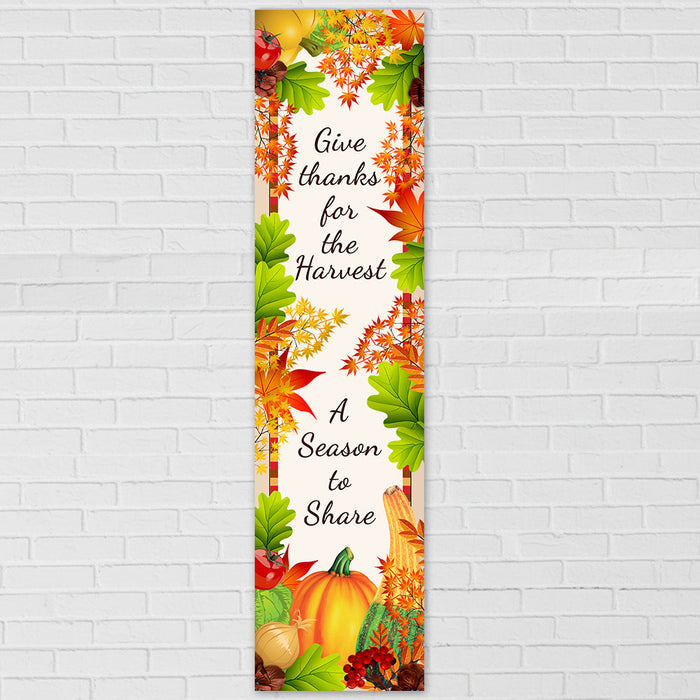 Harvest Festival Give Thanks Portrait Banner -  30cm x 120cm