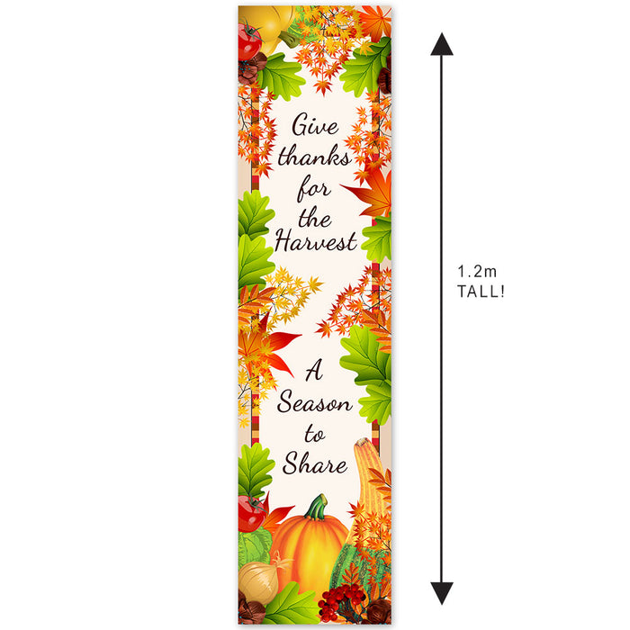 Harvest Festival Give Thanks Portrait Banner -  30cm x 120cm