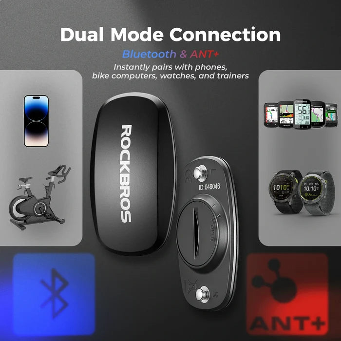 ROCKBROS heart rate monitor chest strap bluetooth ant+