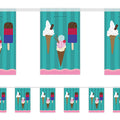 Ice Cream Paper Bunting Decoration - 2.4m