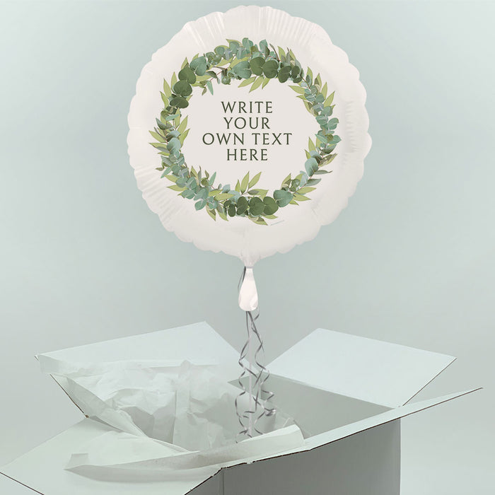 Inflated Botanical Leaves Personalised Balloon