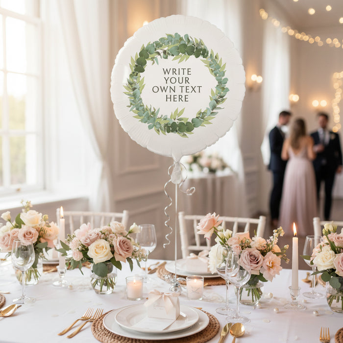 Inflated Botanical Leaves Personalised Balloon