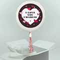 Inflated Hearts and Text Personalised Love Photo Balloon