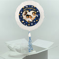 Inflated Personalised Father's Day Navy Glitz Heart Photo Balloon - Each