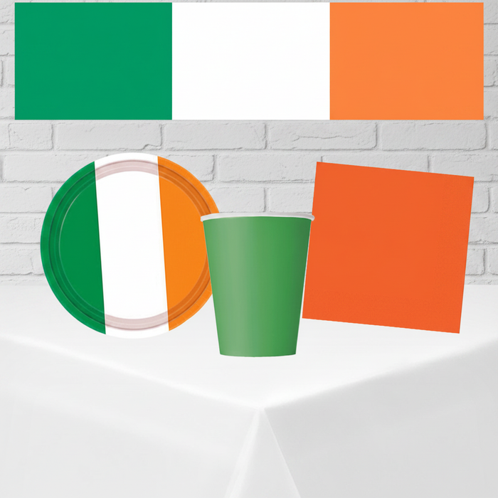 Irish Flag Tableware Pack White Brick Wall