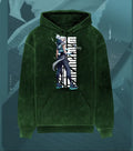 Jett – Stormchaser Valorant Acid Wash Hoodie | Premium Gamer Streetwear - Bottle Green / XS - Valorant