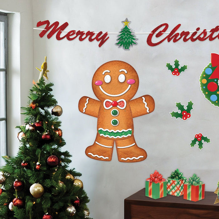 Jointed Card Gingerbread Man Decoration - 91cm