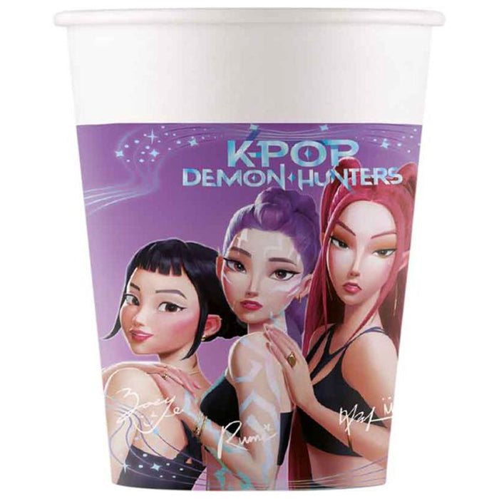 K-Pop Demon Hunters Paper Cups - 200ml - Pack of 8