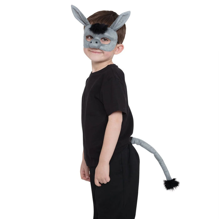Kids Donkey Fancy Dress Kit - Mask and Tail