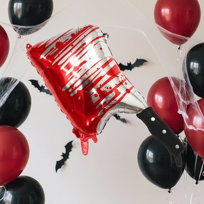 Large Bloody Cleaver Knife Foil Balloon - 35"