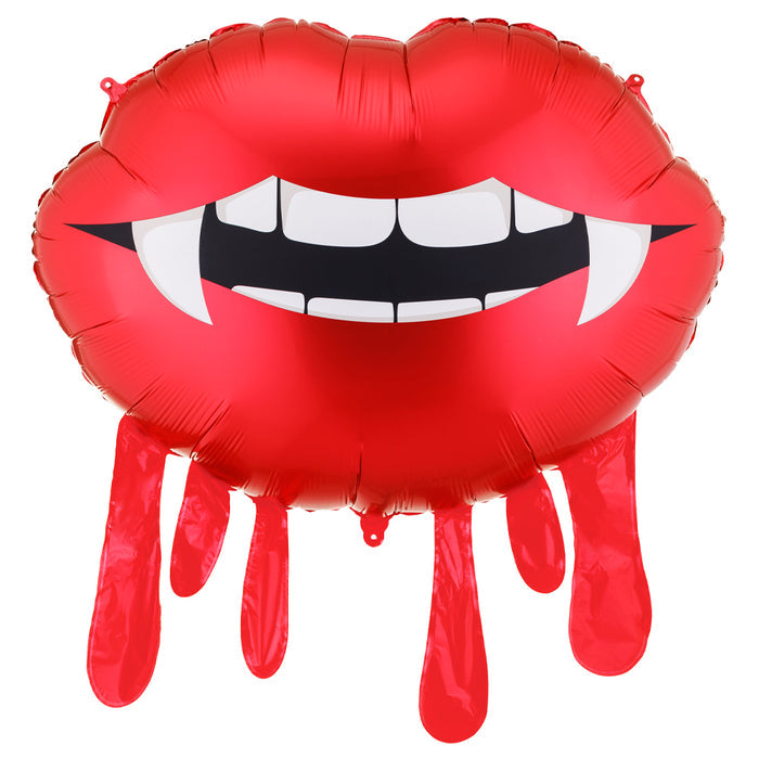 Large Bloody Vampire Lips Foil Balloon - 36"