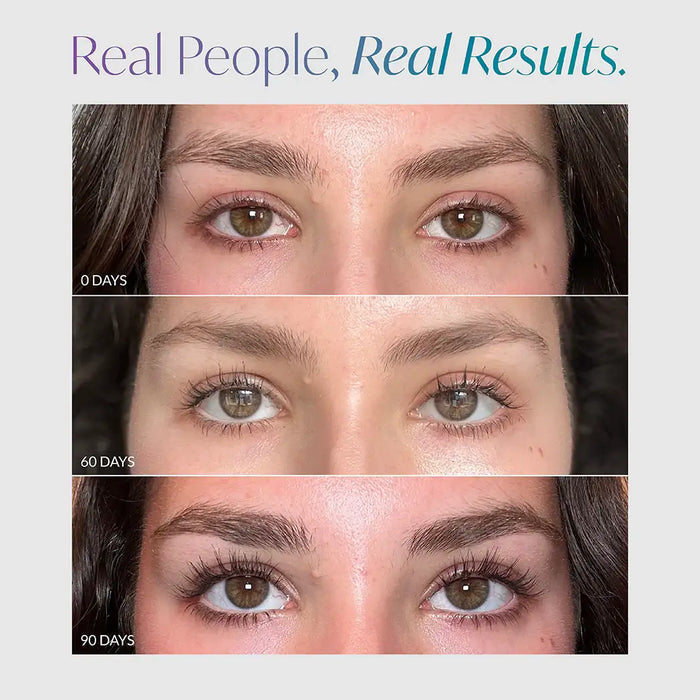 Real results: longer, fuller lashes after 90 days of use — natural lash growth transformation