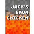 Lava Chicken Pixel Blocks Personalised Poster - A3
