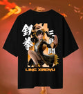 Ling Xiaoyu Phoenix Dancer Tekken T-Shirt | Premium Gaming Tee |Oversized Fit - 180GSM / Black / S - Tekken