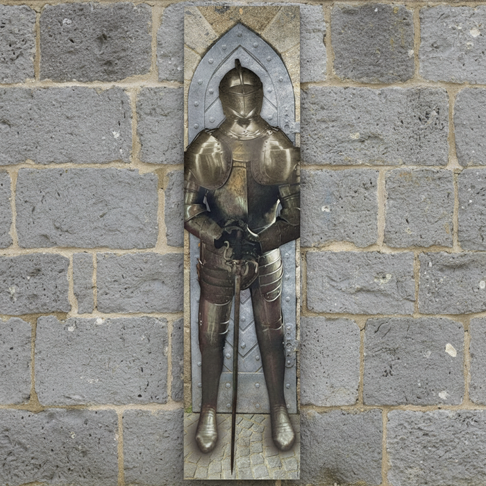 Medieval Knight Banner Face-On Close-Up
