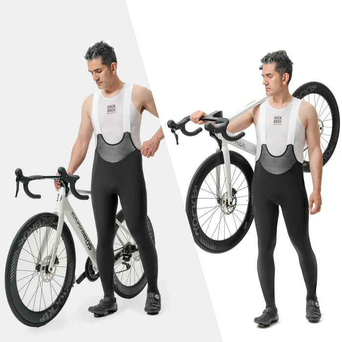 ROCKBROS mens cycling bib long trousers padded