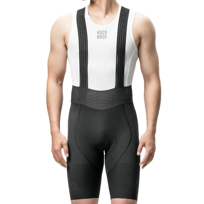 ROCKBROS mens cycling bib shorts padded high-elastic