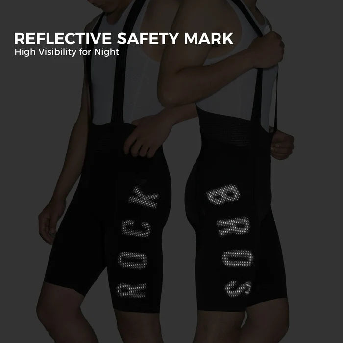 ROCKBROS mens cycling bib shorts padded high-elastic