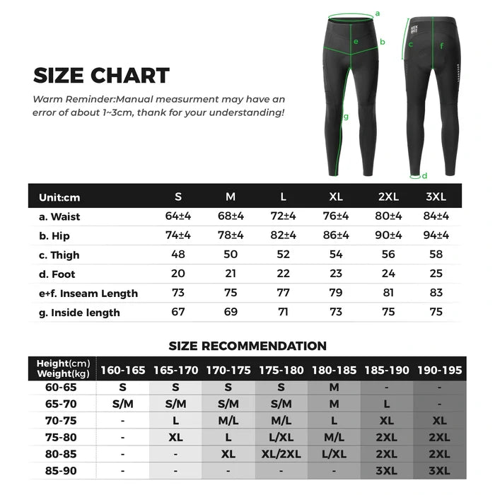 ROCKBROS mens cycling long pants breathable leggings