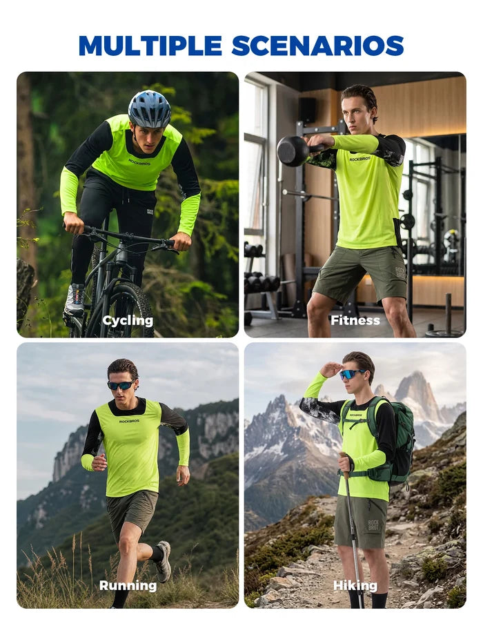 Men's Long Sleeve MTB Jersey with Breathable Fabric & Drop Tail