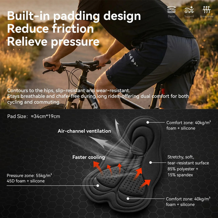 Men's MTB Shorts with Padded Liner & Cargo Pockets