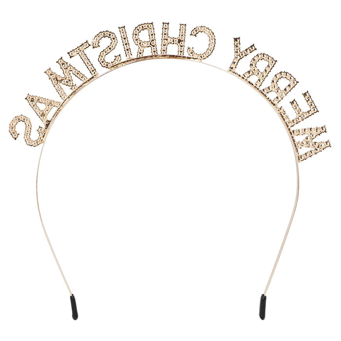 Metal Merry Christmas Tiara Headband