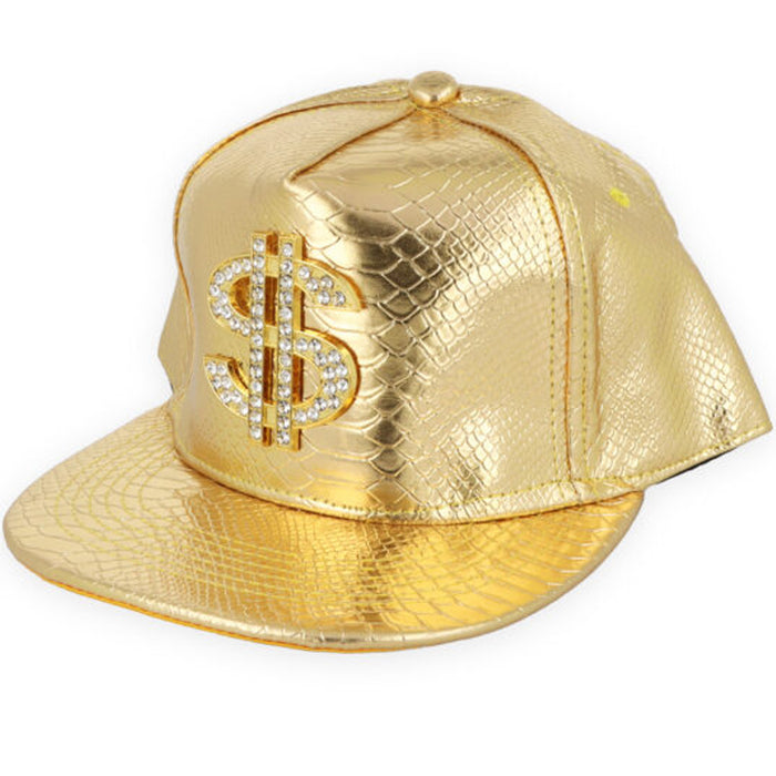Metallic Gold Cap with Dollar Sign