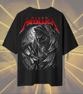 Metallica Horseman Graphic T-Shirt | Dark Rider Heavy Metal Artwork | Premium Cotton Unisex Oversized T-Shirt | Black