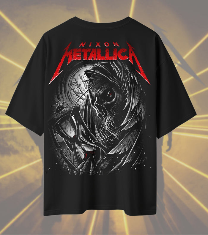 Metallica Horseman Graphic T-Shirt | Dark Rider Heavy Metal Artwork | Premium Cotton Unisex Oversized T-Shirt | Black