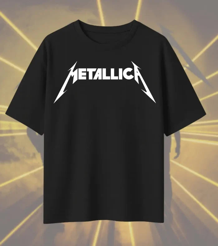 Metallica Hardwired to Self-Destruct Graphic T-Shirt | Now That We’re Dead Artwork | Premium Cotton Unisex Oversized T-Shirt | Black plain tee