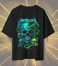 Metallica Venom Skull Graphic T-Shirt | Toxic Skull Heavy Metal Rock Band Tee | Premium Cotton Unisex Oversized T-Shirt