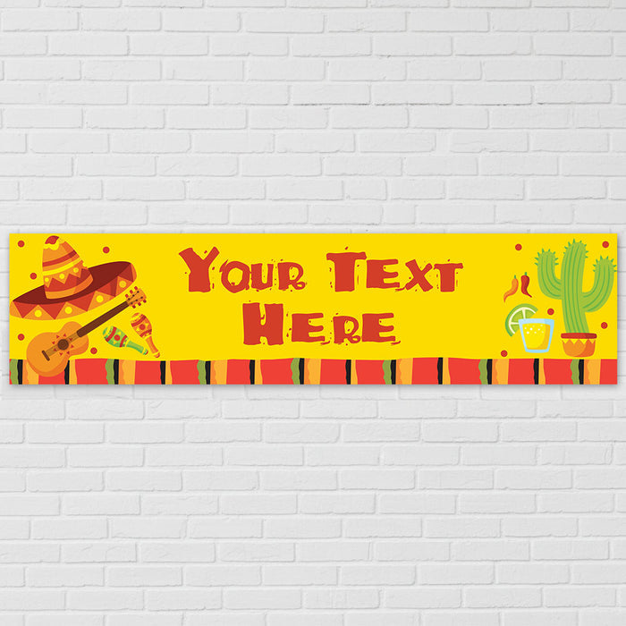 Mexican Fiesta Personalised Banner - 1.2m