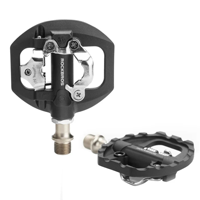 ROCKBROS mountain bicycle pedals 2 in 1 SPD & flat pedals